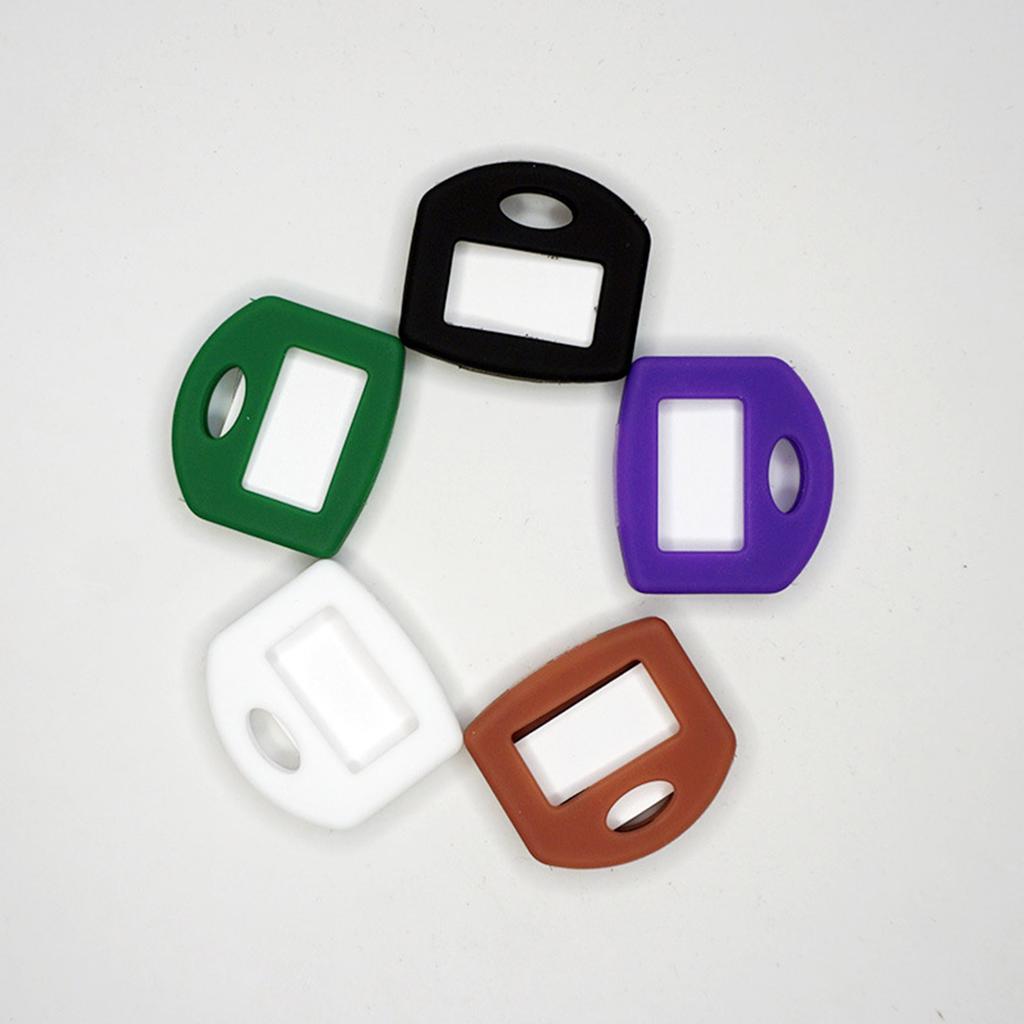 80Pieces Colorful Silicone Key Identification Sleeves Silicone Texture for Home and Office and School Key Management