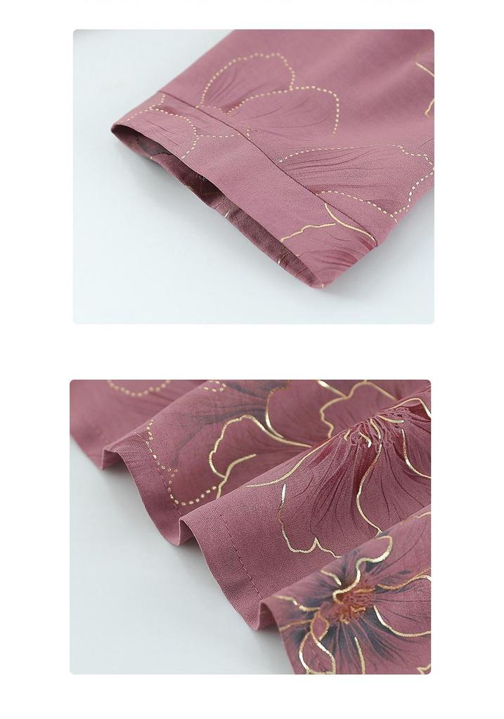 Women's Summer Seven-Sleeve Shirt - Mid-Aged & Elderly, Chinese Style