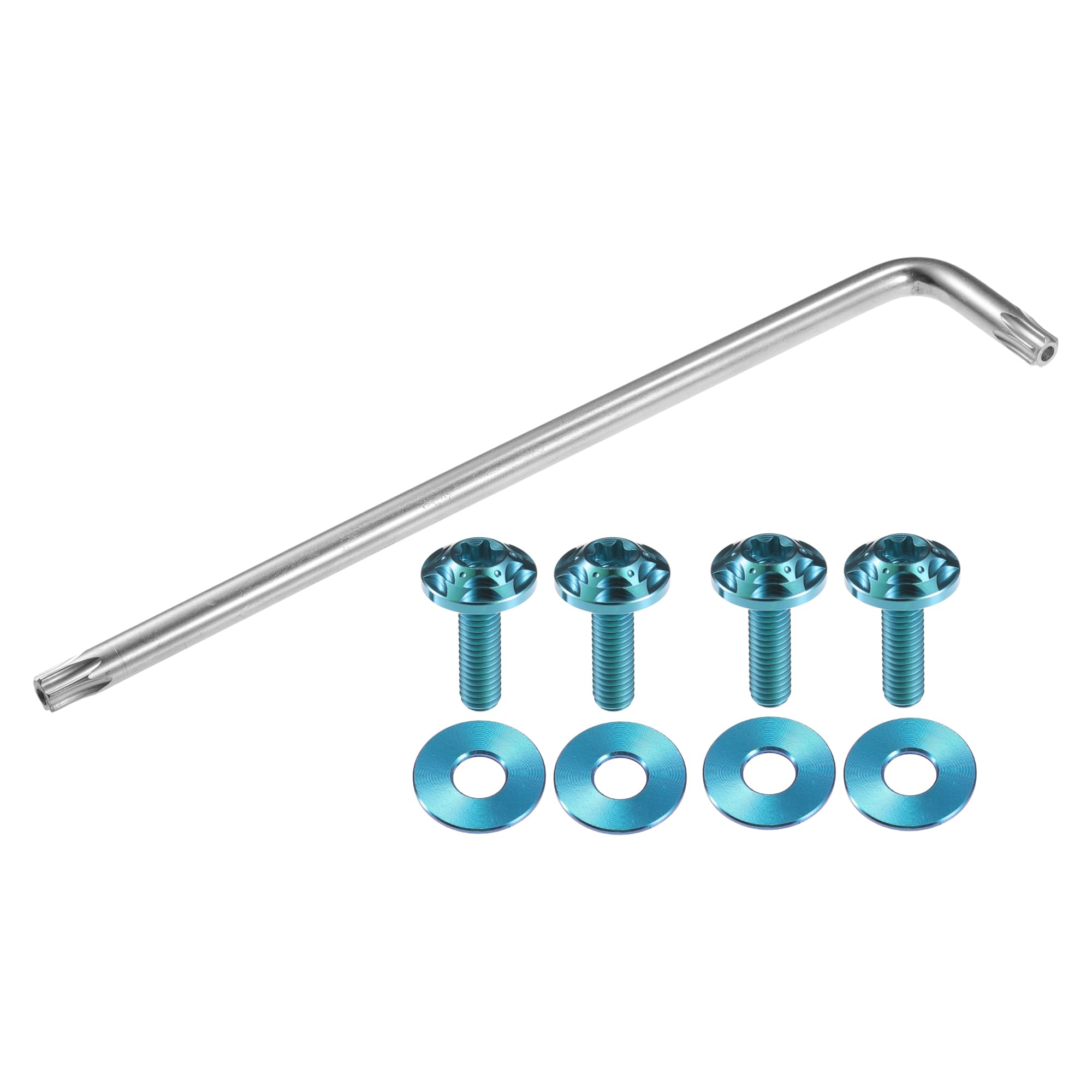 Partuto 1/4  M6 Universal Security License Plate Screw - Vehicle серебряный