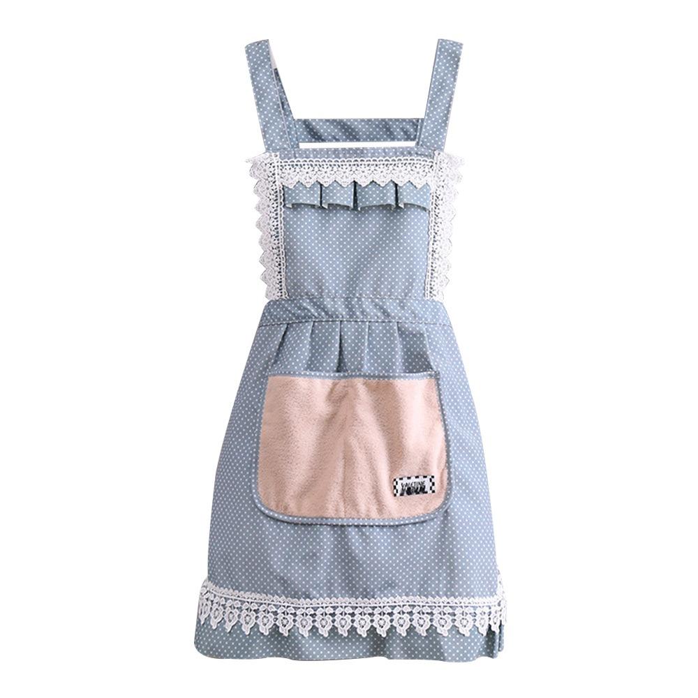 Antifouling Lace Aprons Adjustable Straps Large Pockets Kitchen Apron Breathable Lightweight Household Apron for Florist Shop
