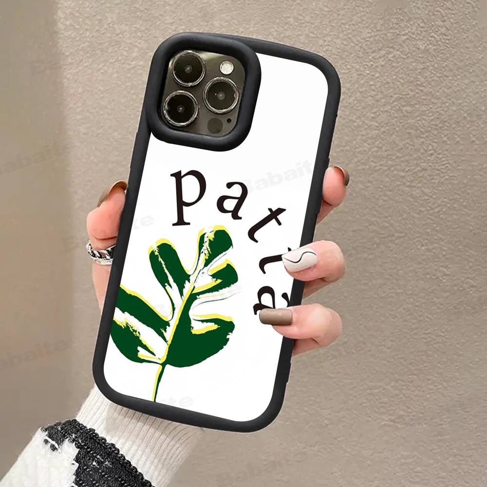 Fashion P-patta For iPhone 17 Pro Max 16 15 14 13 12 11 Plus Black Soft Phone Cover