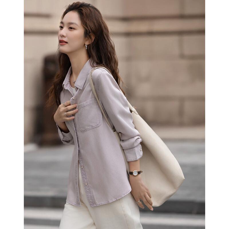 DEMANA Breathable Lyocell Loose Fit Lapel Shirt