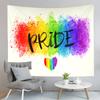 World Pride Day Tapestry Colorful Heart Shape Tapestry Love Is Love Tapestry Home Living Room Dorm Bedroom Decoration Tapestries