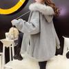 Fleece Thickened Long Sweater Cardigan Women's Autumn and Winter Clothing New Loose Warm Jacket
