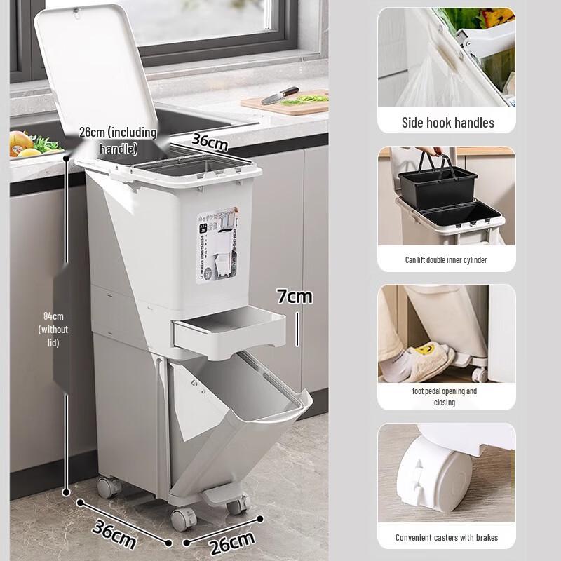 Odor-Proof Kitchen Waste Sorting Bin