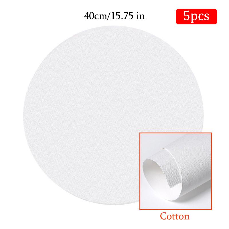 5pcs White Blank Square Artist Canvas Wooden Board Frame Cotton Artist Canvas Boards for Oil Painting Acrylic Watercolor