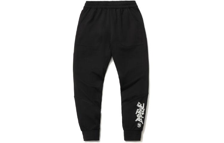 Li Ning BADFIVE Knitted Sweatpants Women s Black Moderate Straight Fit Pants AKLR156-1 M