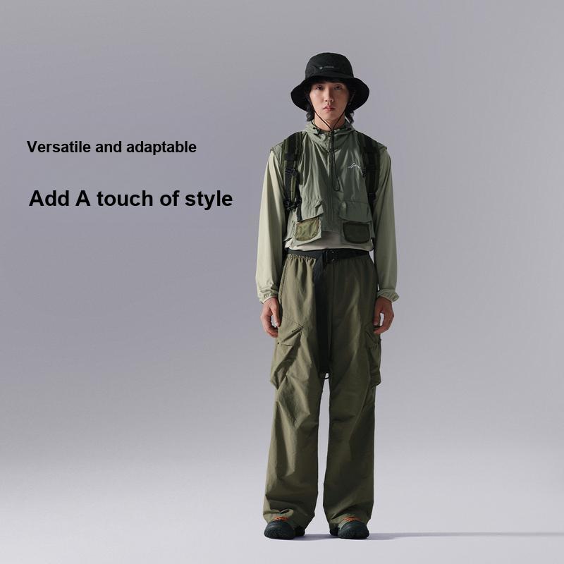 Li Ning CF Suo Solid Color Comfortable Breathable Outdoor Water-Resistant Straight Casual Pants Men Bottoms Military-Green AYKU717-8