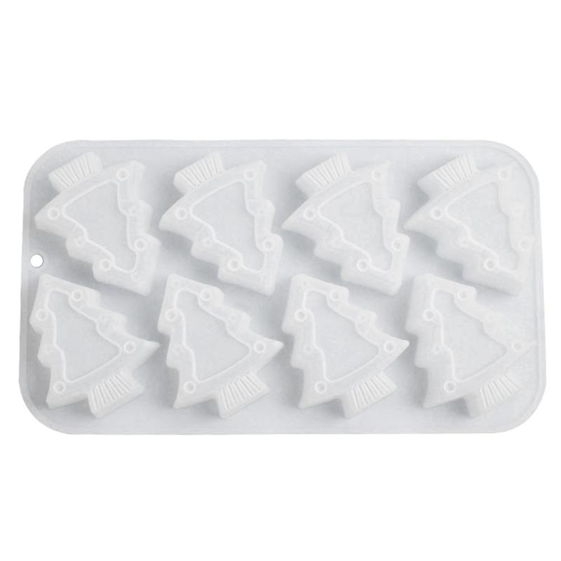 Practical Christmas Tree Molds Handmade Silicone BPA-Free Easy To Release No Residue for Mousse Cake Making DIY Crafts