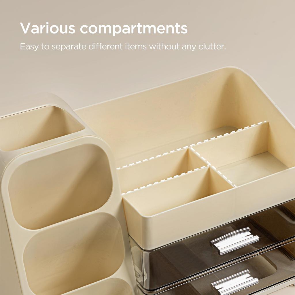 Hblife Cosmetic Makeup Cosmetic Storage Makeup Storage Cosmetic Storage Box with Dividers and Small Organizer for Nail and Eyeshadow Palettes Box,
