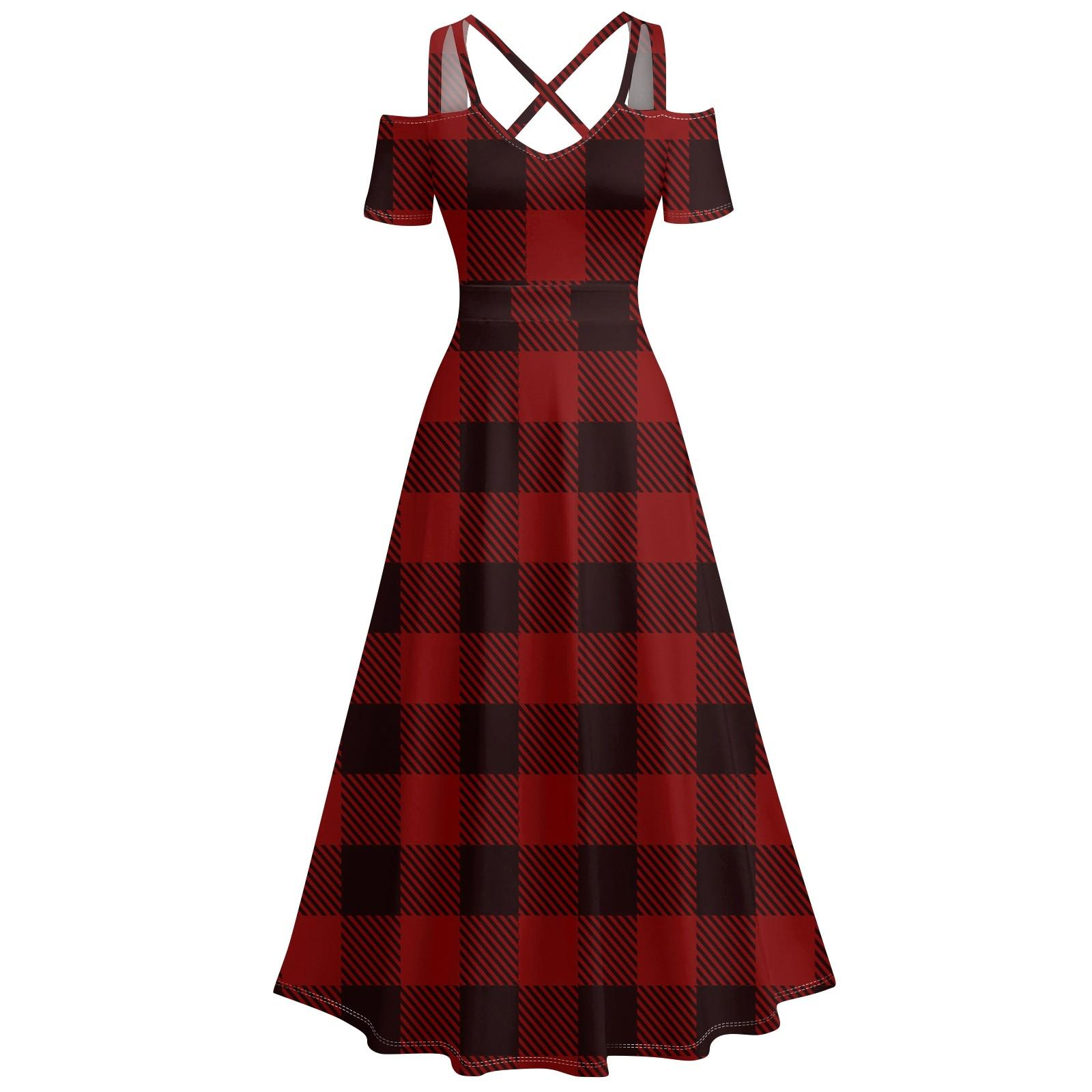 

Женское повседневное и модное платье с принтом, сексуальное, на подтяжках, ретро, большое платье-качели XXL винный