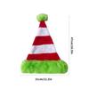 Pompoms Christmas Santa Hats for Children Adult Family Gathering Stripe Plush Santa Hats Festival Props Holiday Headpiece