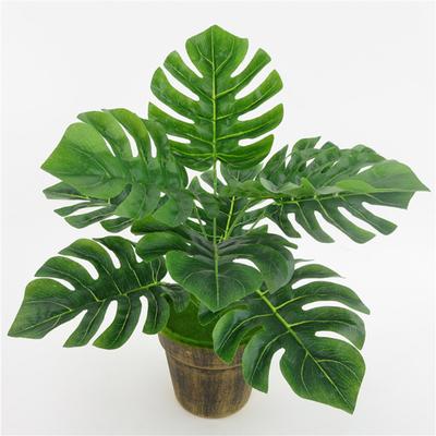 Artificial Plant Lifelike Home Decoration Fabric Simulation Monstera Foliage Leaf for Table