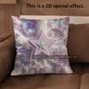 2D Shiny Starry Embossed Style Throw Pillow Cases Pattern Cushion Cover Suitable For Sofa Bedroom Car Pillow Cover