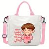 Felix Kpop Band Super Star Printed Crossbody Bag Casual Canvas Shoulder Bags