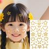 Colorful Face Rhinestone Stickers 1 Sheet Self Adhesive Heart Star Design for School Talent Show Stage Makeup