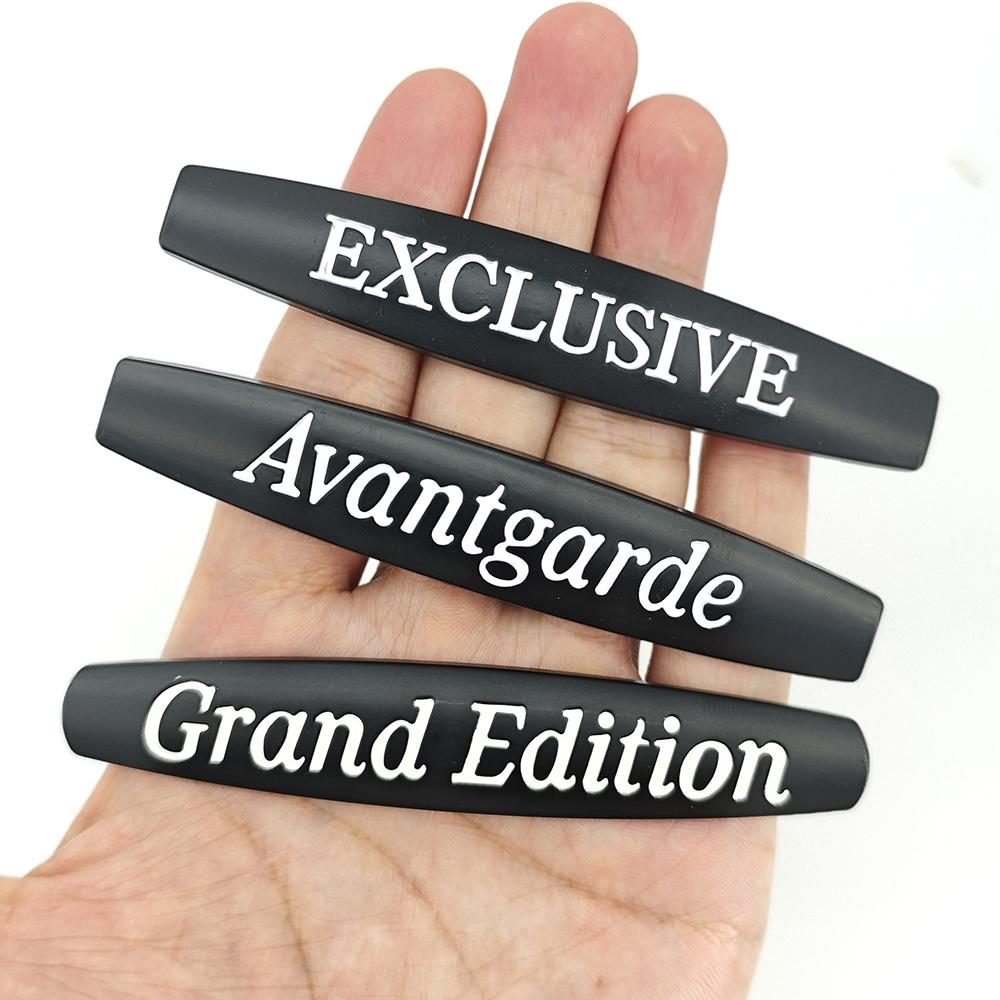 2pcs 3D Metal Logo Avantgarde EXCLUSIVE Sticker Grand Edition Emblem Car Fender Badge For Mercedes Benz AMG Car Accessories