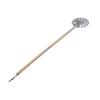 9 Inch Pizza Turning Peel Lightweight Stainless Steel Perforated Pizza Peel Metal Pizza Turner Peel with 2 Wooden Long