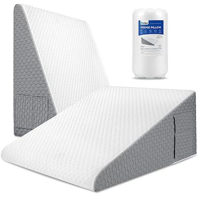 Wedge Pillow for Sleeping, 10" Bed Wedge Pillows for After Surgery, Triangle Pillow Wedge, Body Pillow for Acid Reflux, Snoring Relief, Back Support
