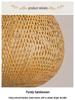 Bamboo Woven Lantern Light for Chinese Restaurant or Teahouse - Rattan Straw Hat Pendant Light