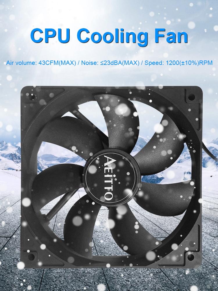 120mm 4 Pin PC Case CPU Cooling Fan Quiet Radiator Heatsink Computer Accessories PC Radiator CPU Cooling Fan