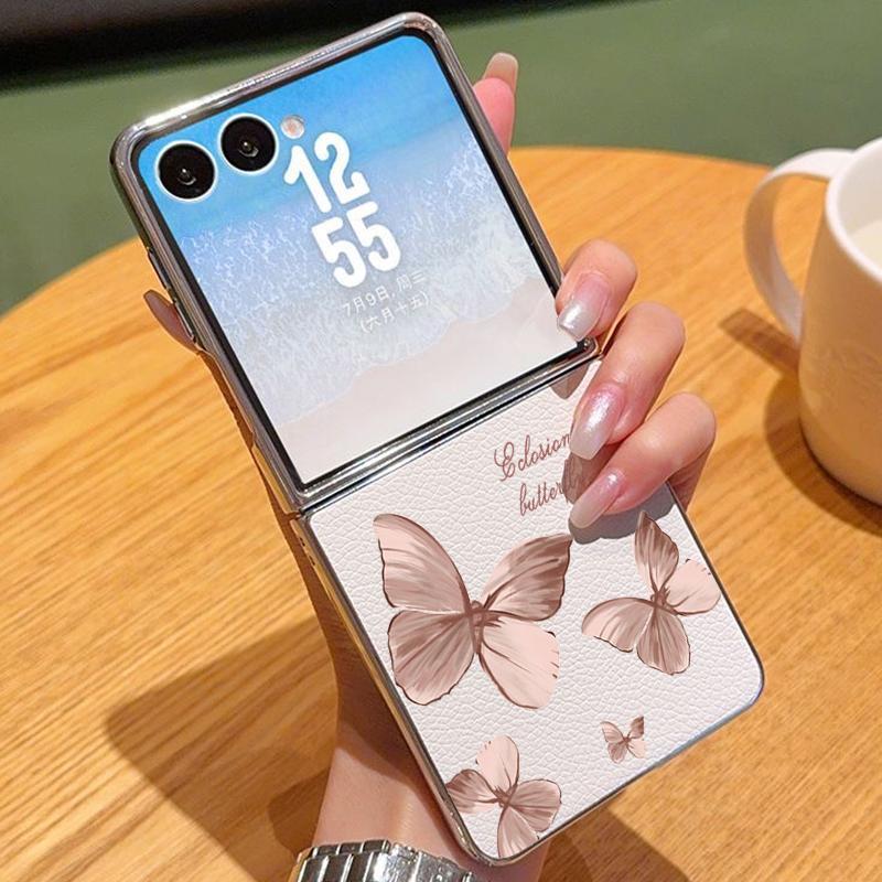 

Чехол с узором из разноцветных бантов для Samsung Z Fold 7 6 5, роскошный гибридный 3-в-1, кожаная накладка, складной чехол для телефона для Samsung Z Fold7 Fold6 Fold5 Samsung Z Flip7 бежевый