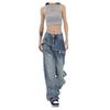 High Waist Straight Jeans Damen Locker Lässig Denim Hose Tägliche Straßenhose