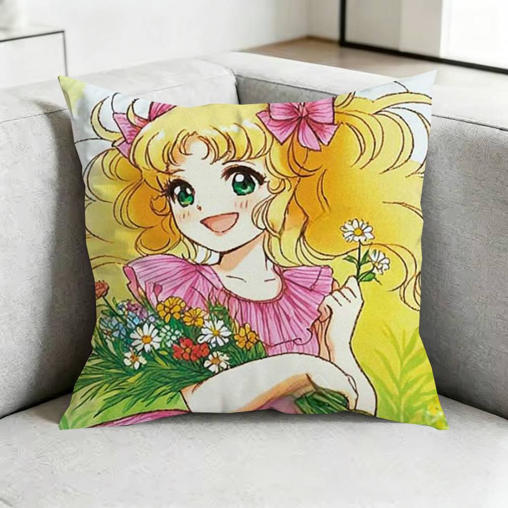 Classic CCandyY Anime Square DoubleSided printed Pillow Case Bedroom Bedside Pillow Sofa Cushion Cover Gift