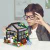 579PCS Creative House Coffee Shop Flower Store Architecture Building Block City Street View Bricks with LED Light Toys Gift