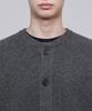 Musinsa Standard Relaxed Ribbed Round Neck Cardigan [Medium Gray]