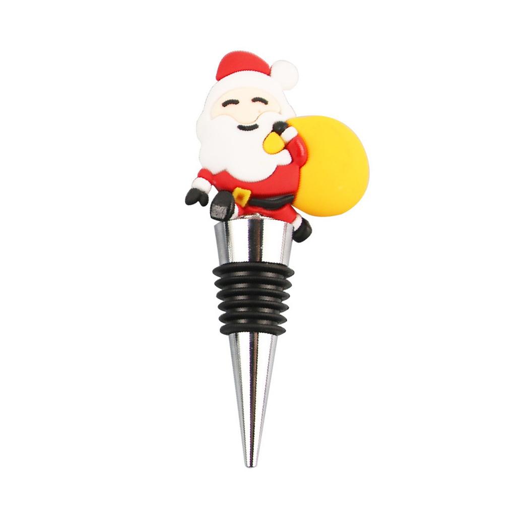 Christmas Wine Stopper  Snowman Bottle Stopper Christmas Decoration Reusable Wine Bottle Cover Gift For Xmas