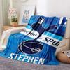 Spurs Logo Print FlAannel Blanket, High Quality Comfortable for All Seasons, Home Decor, Warmth and Comfort