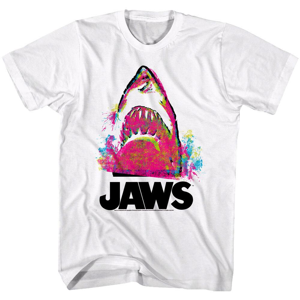 Jaws Paint Splash Shark Men T Shirt L