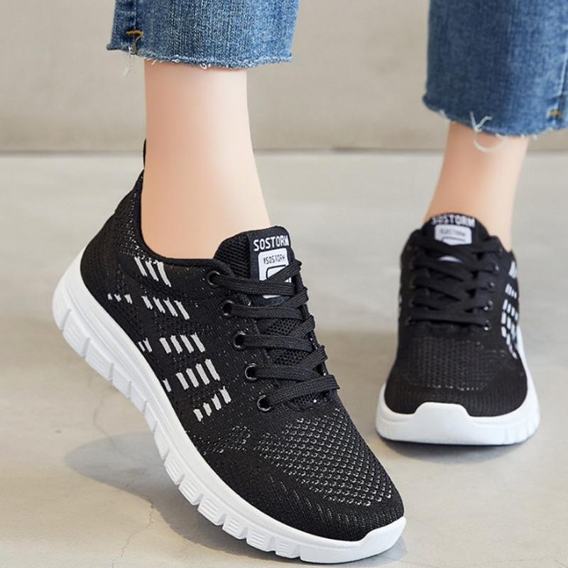 Women Running Shoes Breathable Casual Shoes Outdoor Light Weight White Tenis Sports Shoes Casual Walking Sneakers For Wamen