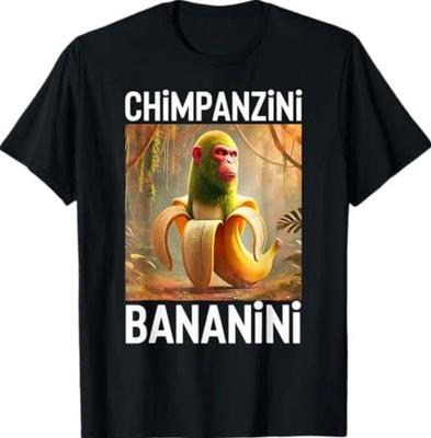 Chimpanzini Bananini - Maglietta Meme Brainrot Italiano
