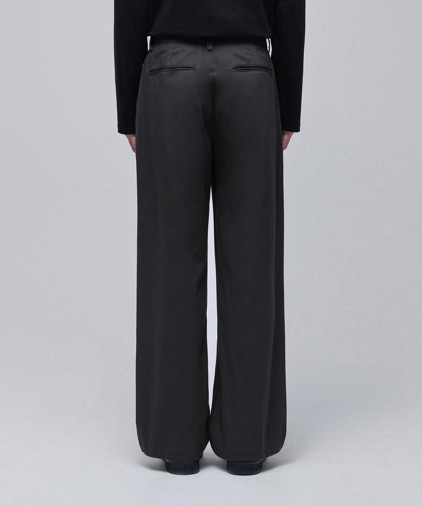 MUSINSA STANDARD Two-Tuck Wide Chino Pants [Dark Gray]