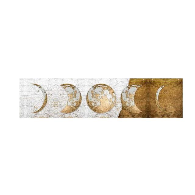Large Size Abstract Golden Canvas Painting Gold Foil Moon Posters And Prints Wall Art Pictures For Living Room Decor No Frame