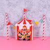 2 Sets Zirkusclown Kuchenaufsätze Papier Kuchen Party Dekorationen Geburtstagstorte Party Dekorationen Dekor Partyzubehör für Geburtstag