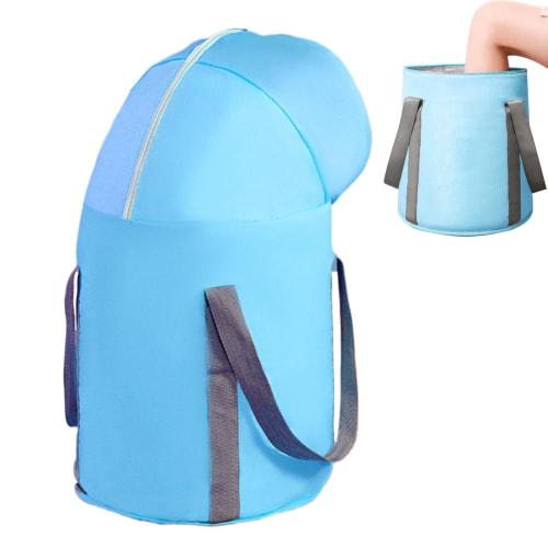 Foldable Foot Bath Bucket | Foot Washing Bag with Knee Cover | Portable Foot Bath Basin for Pedicures, Foot Spa, Travel, Outdoors, and Laundry