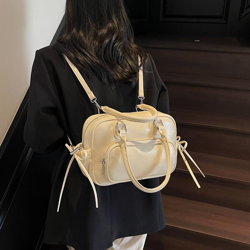 Niche Design Backpack Women's 2025 New Fashion Simple Small Square Bag Foreign Style Casual Versatile Shoulder Messenger Bag