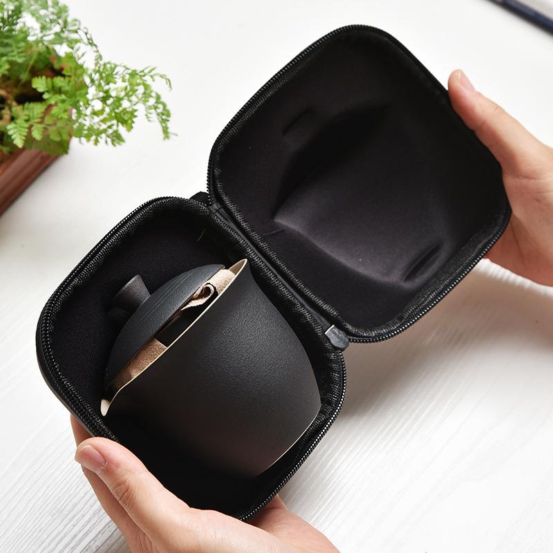

Travel Tea Set Portable Dehua Ceramics Business Souvenir Teapot Gift Box Mid-Autumn Festival Gift Portable 1 pot + 3 cups - travel set