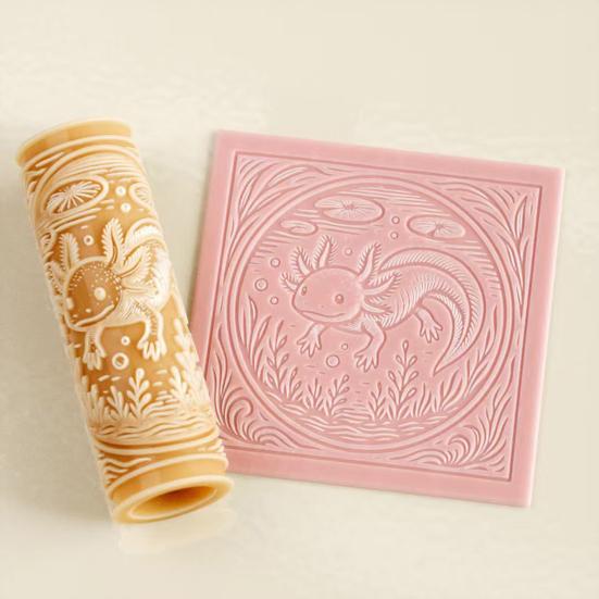 1/4Pcs Clay Roller Embossing Mold High-Precision Engraved Patterned Rolling Pin Moon Design Pottery Tool DIY Craft