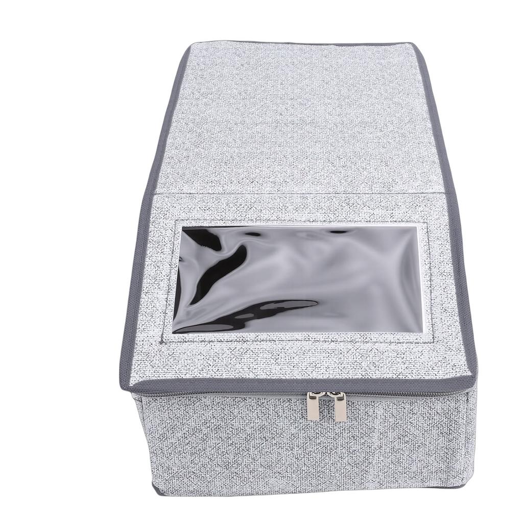 Hat Organizer for Baseball Caps Fabric Stackable Foldable Hat Storage Box Hold Up to 15 Caps with Zipper Clear Window