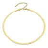 [Stjarna] Gold Snake Chain S925 Silver Necklace, 3mm Wide, 45cm, Women's Chain, Flat, Wide, Weight 7g 04G