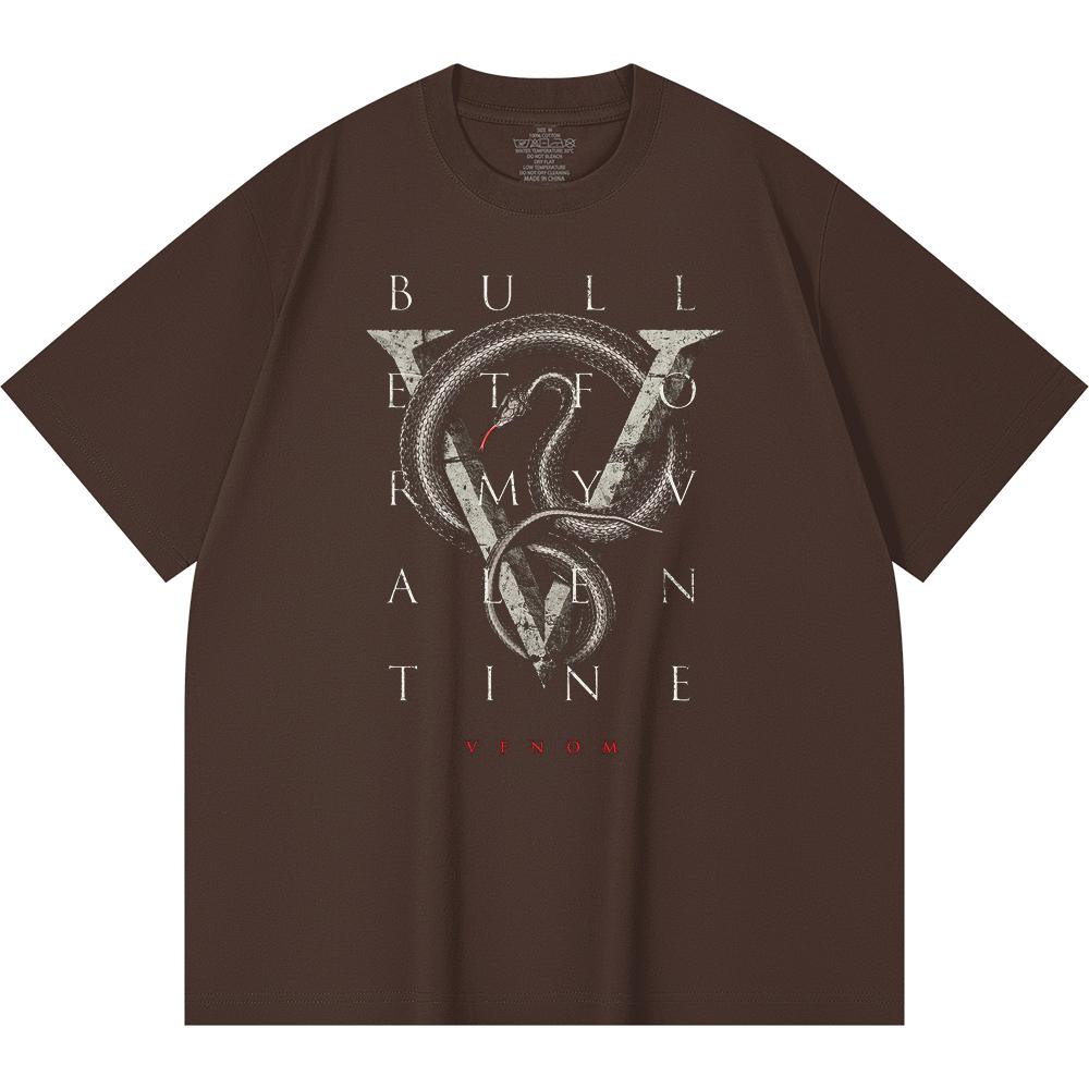 230 g/m² 100% katoenen heavy metal T-shirt met rockband- en popmuziekprint, unisex T-shirt van zwaar katoen.