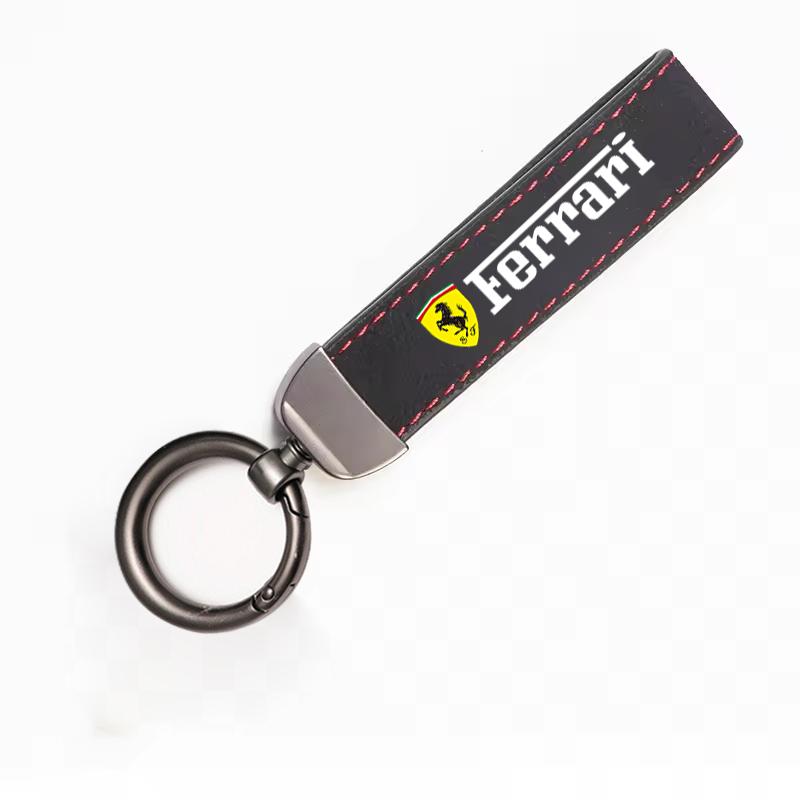 Car Tire Wheel Valve Caps Cover Suede Car Key Chain Ring Keychain for Ferrari Roma 488 Portofino F8 Roma Spider SF90 Tributo