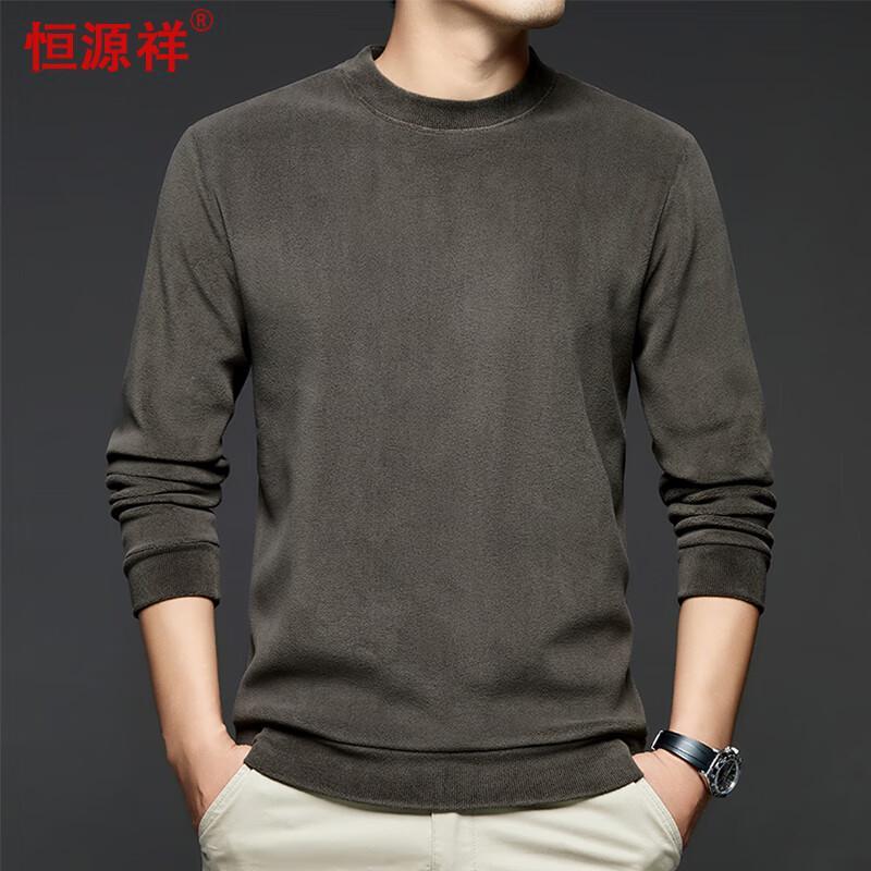 

Hengyuanxiang Men s Oli Fleece Round Neck T-Shirt L