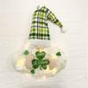 Patricks Day LED Lighted Gnome Doll Dwarfs Ornament Swedish Tomtes Hangings Sign Holiday Party Front Door Wall Gift