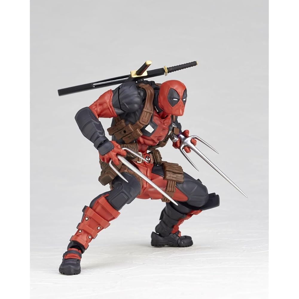 Kaiyodo Revoltech Amazing Yamaguchi Deadpool Figure 170mm Non-Scale PVC ABS Painted Articulated Collectible