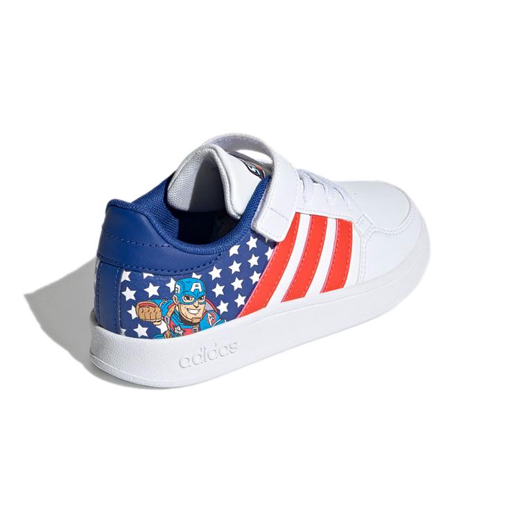 Adidas Neo Breaknet Low top Skateboard Shoes White Red Children Aged 3 7 Years Old GZ7650